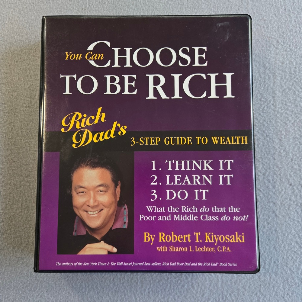 Rich Dad Robert Kiyosaki You Can Choose To Be Rich 3-Step Guide Wealth Kit Set